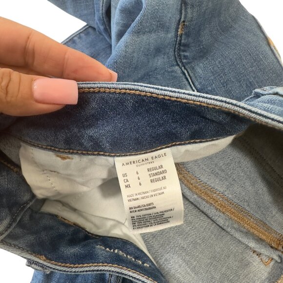 American Eagle Womens Next Level Stretch Jegging Jeans Size 6R Medium Wash Denim - Picture 3 of 14